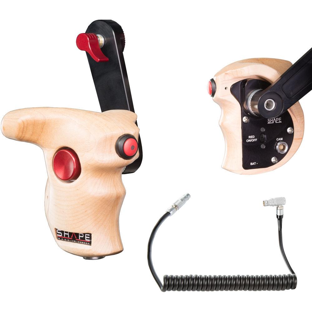 SHAPE Stop & Start Handle Grip with Wood ARRI Rosette for ARRI Camera