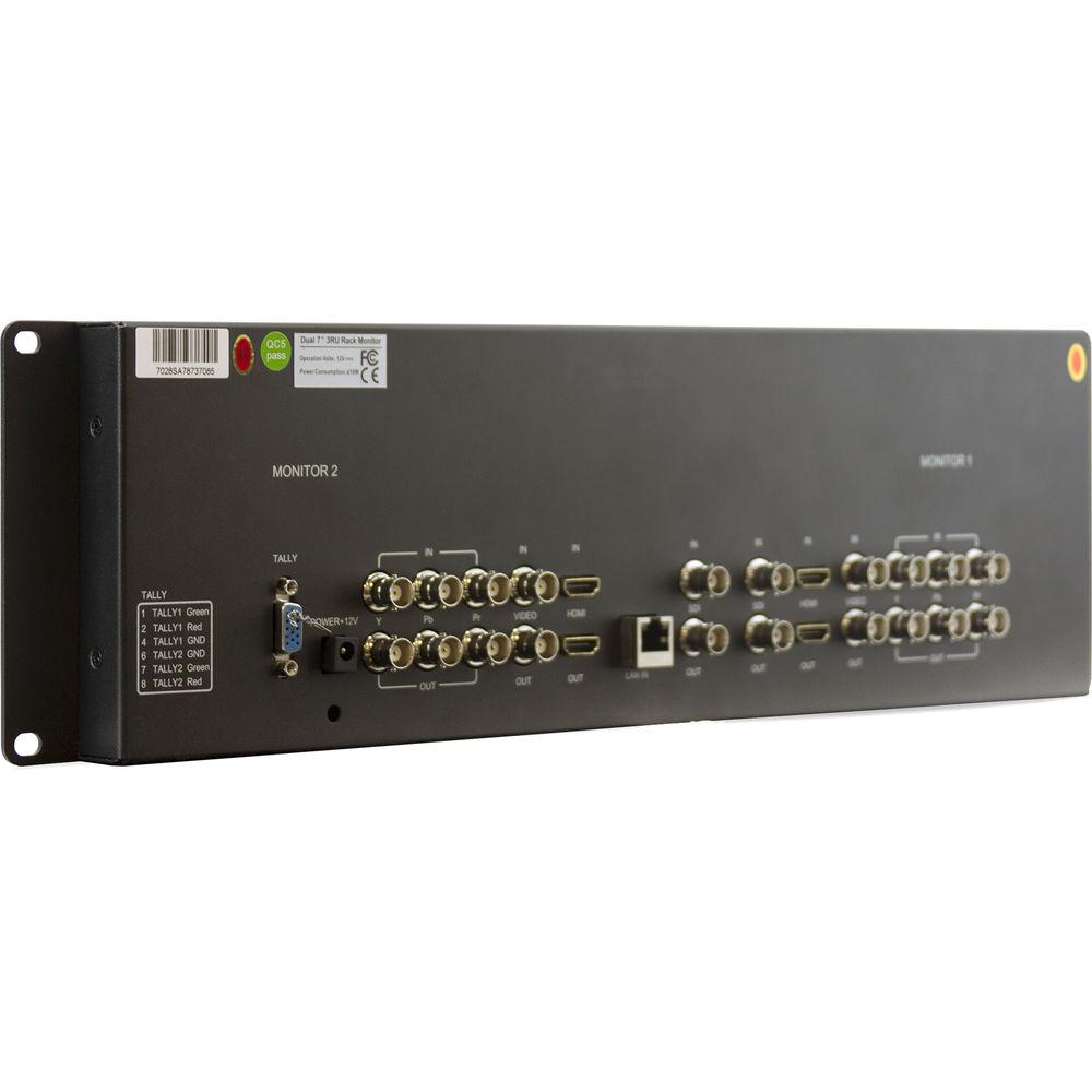 ViewZ VZ-070RM-E Dual 7" 3G-SDI Rackmount Monitor