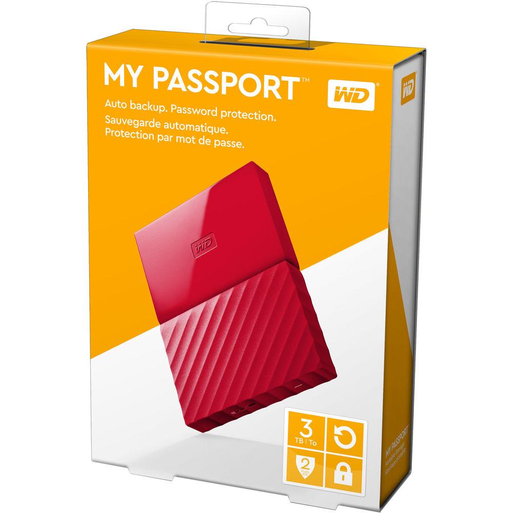 WD 3TB My Passport USB 3.0 Secure Portable Hard Drive