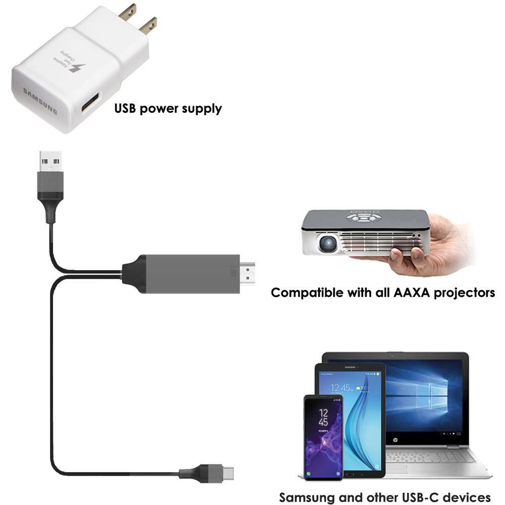 AAXA Technologies USB-C Presentation Cable, AAXA, Technologies, USB-C, Presentation, Cable