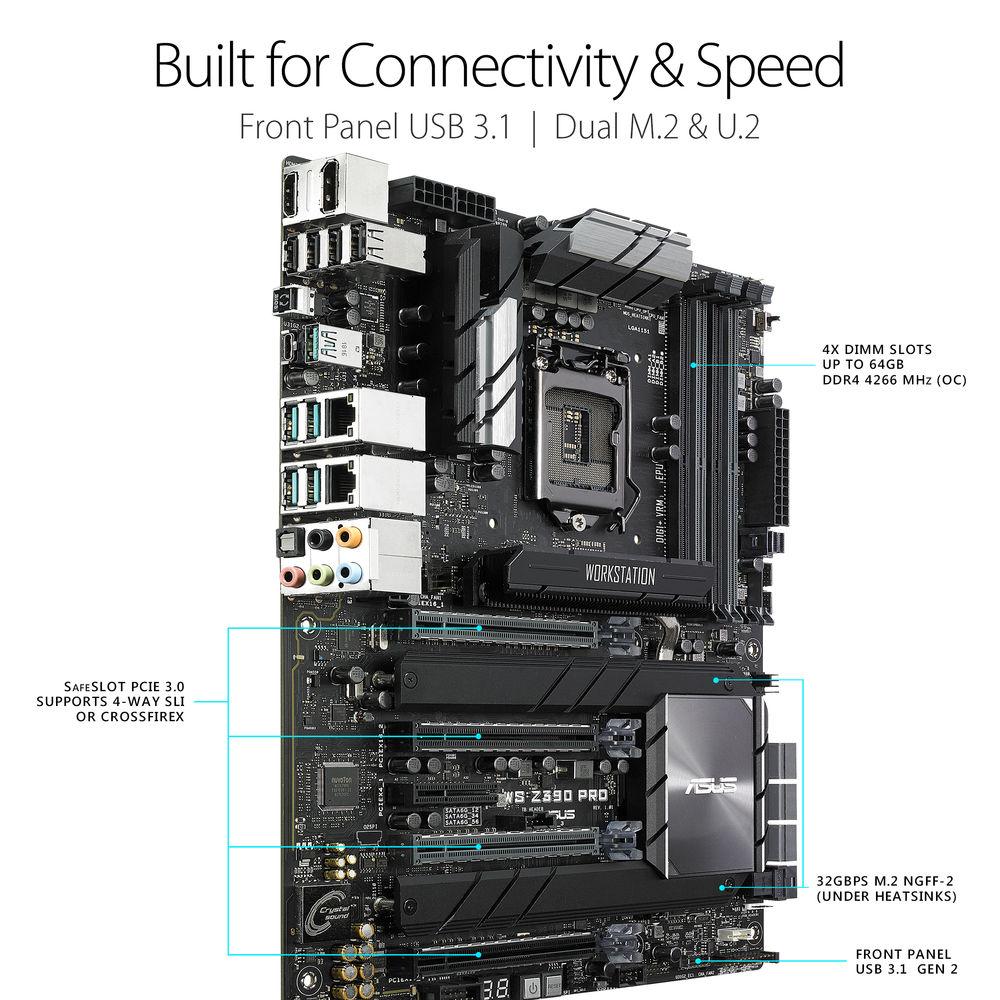 ASUS WS Z390 Pro LGA 1151 ATX Motherboard