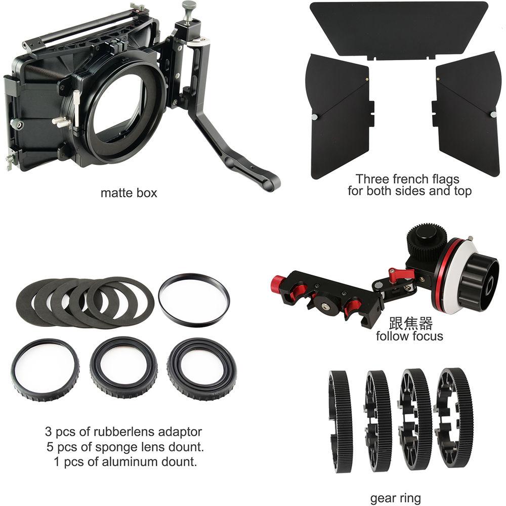 CAME-TV Shoulder Rig with Matte Box and Follow Focus for Panasonic EVA1