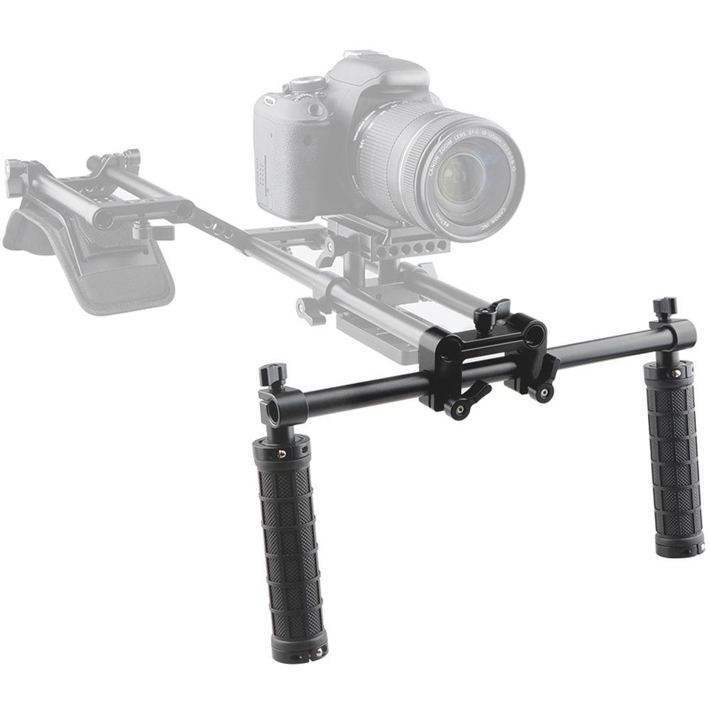 CAMVATE 15mm Rod and Rod Clamp with Two Handgrips Support Kit