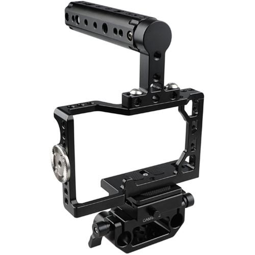 CAMVATE Camera Cage with Cheese Handle, ARRI Rosette & QR Baseplate for Sony a6500