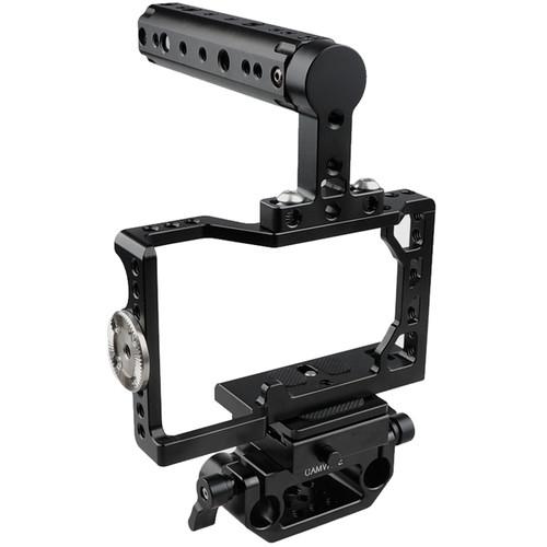 CAMVATE Camera Cage with Cheese Handle, ARRI Rosette & QR Baseplate for Sony a6500