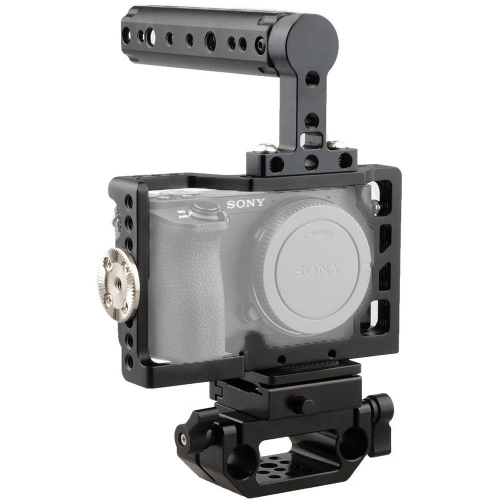 CAMVATE Camera Cage with Cheese Handle, ARRI Rosette & QR Baseplate for Sony a6500