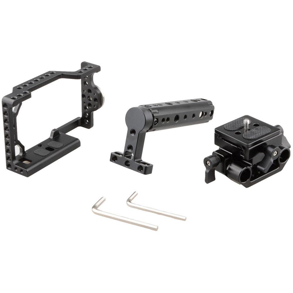 CAMVATE Camera Cage with Cheese Handle, ARRI Rosette & QR Baseplate for Sony a6500
