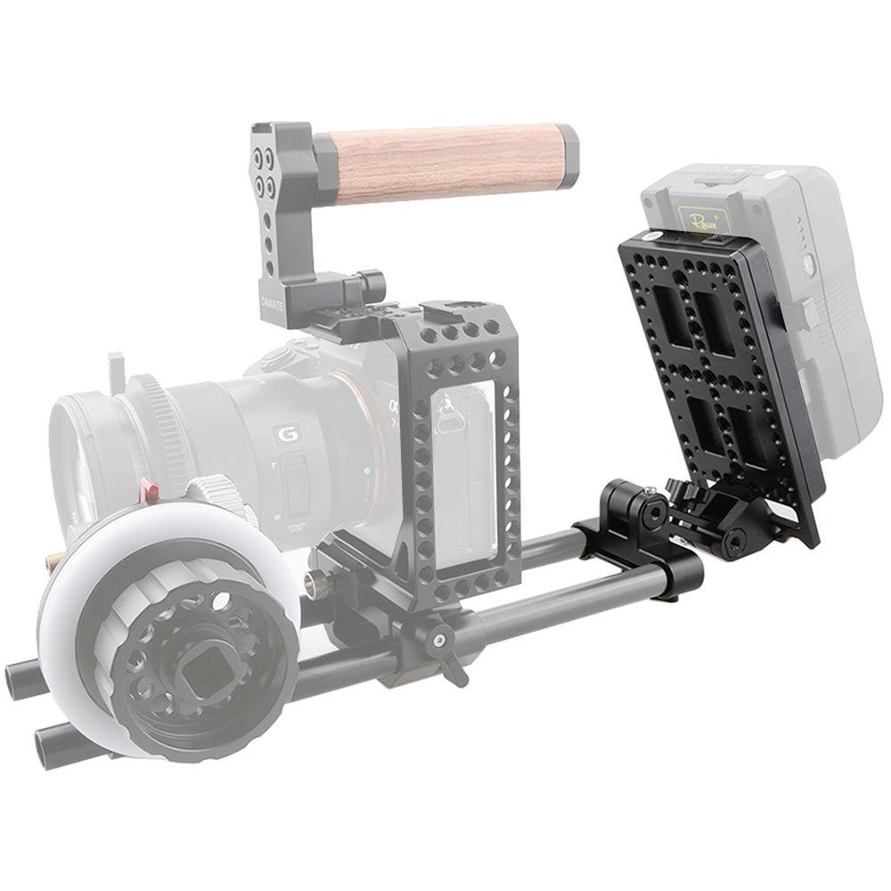 CAMVATE V-Lock Battery Plate with Power Supply Splitter