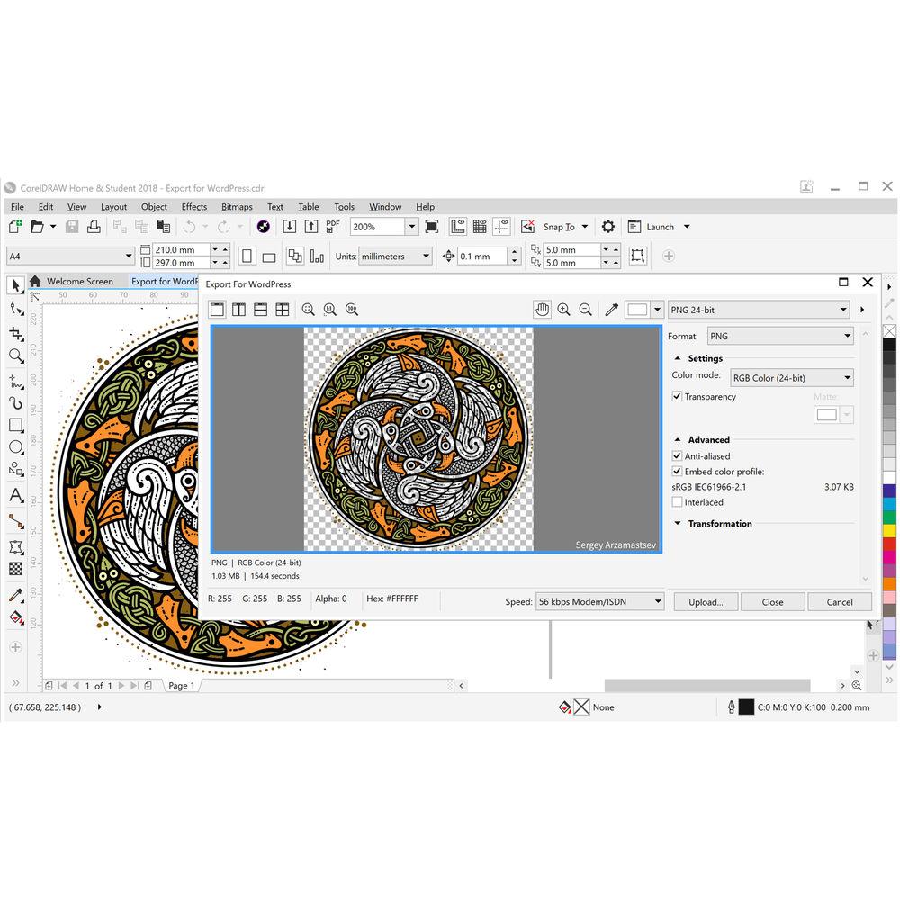 Corel CorelDRAW Home & Student Suite 2018