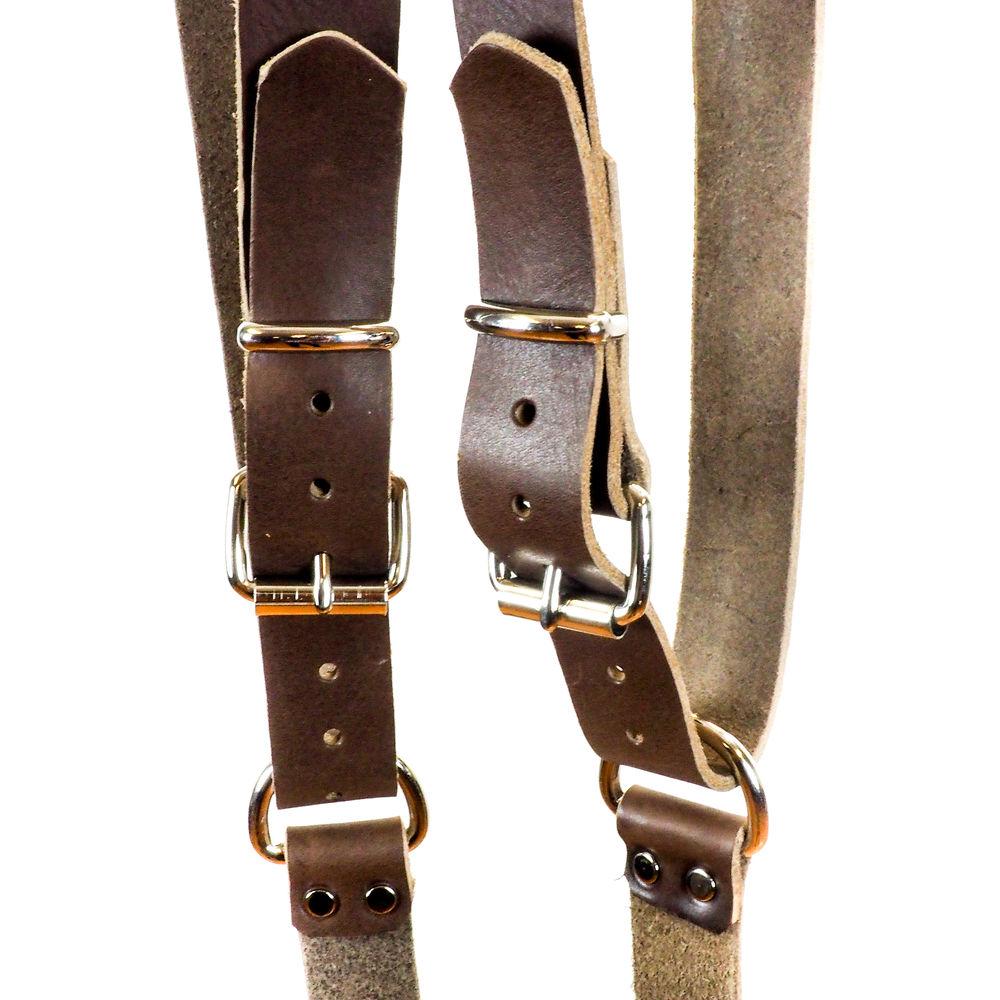 Funk Plus Water Buffalo Leather Snap Back Harness with 1.25" Wide Straps and D-Rings