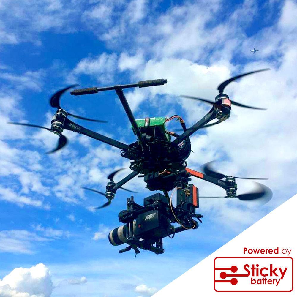 Hawk-Woods 2x ST-75 Sticky Batteries with 2-Ch Charger, Holder & CLB-MOV Adapter