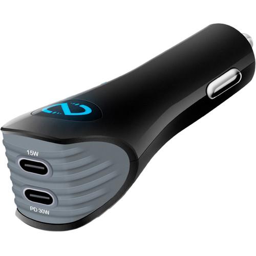 Naztech 30W Dual Port USB Type-C PD Car Charger