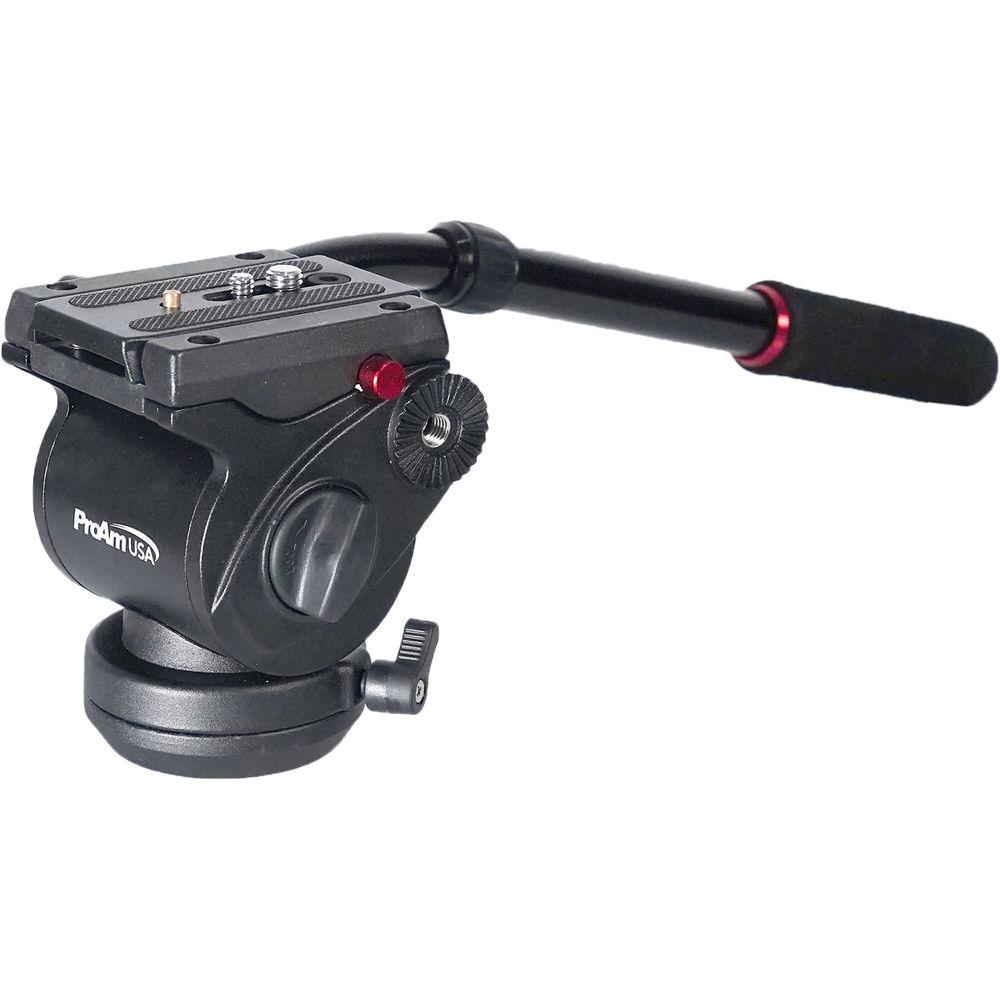 ProAm USA Professional Fluid Tripod Head V2 - 3 8" Mount