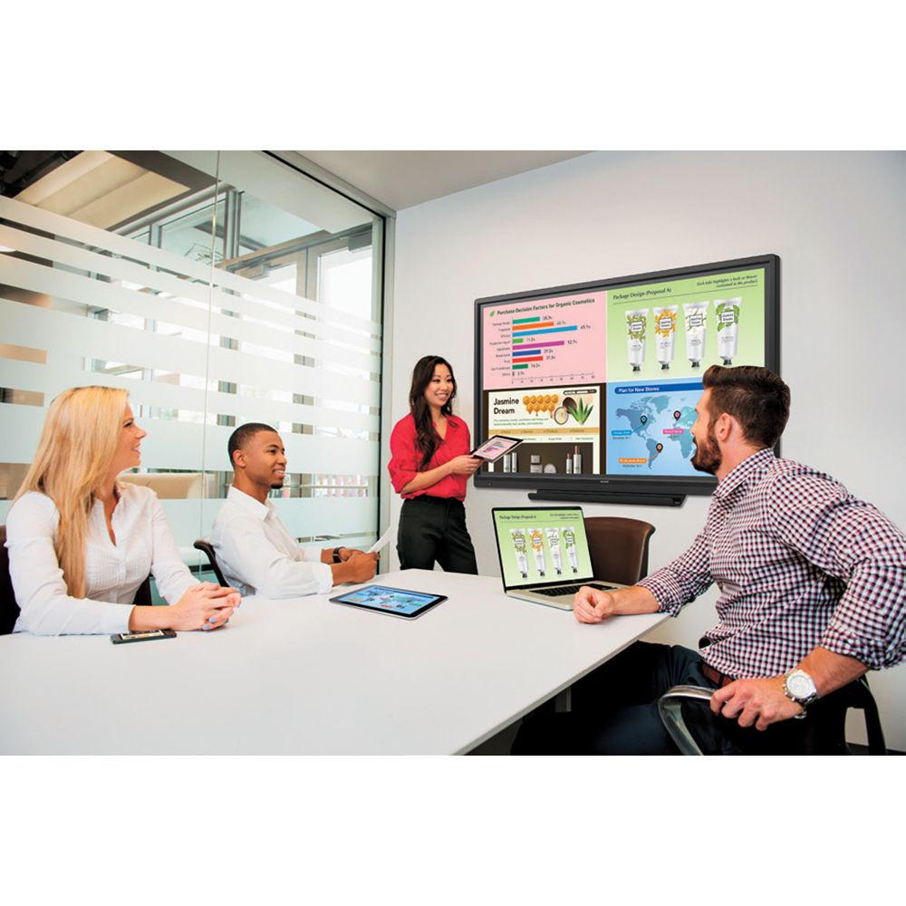 Sharp PN-L703WA Aquos Board Premium Collaboration Bundle Includes SF-650 Peerless Wall Mount