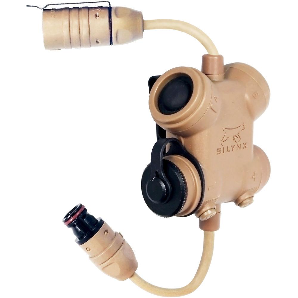 Silynx Communications Clarus XPR, Clarus Control Box, Fixed Dual In-Ear Headset with In-Ear Mic, QDC Radio Lead