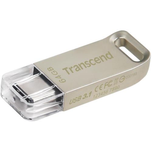 Transcend 64GB JetFlash 850 USB 3.1 Type-C Flash Drive