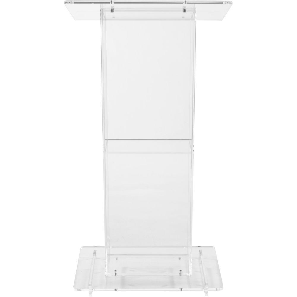 Oklahoma Sound 401S Lectern - Clear Acrylic, Shelf, Plexiglas