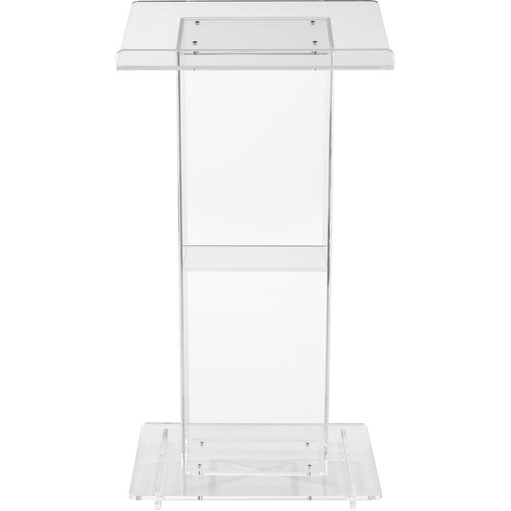 Oklahoma Sound 401S Lectern - Clear Acrylic, Shelf, Plexiglas