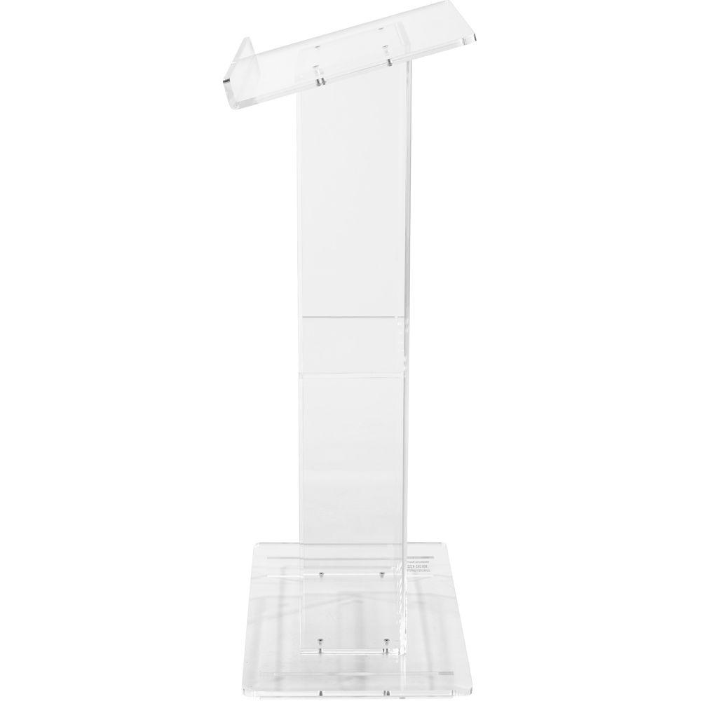 Oklahoma Sound 401S Lectern - Clear Acrylic, Shelf, Plexiglas