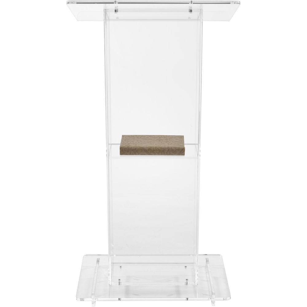 Oklahoma Sound 401S Lectern - Clear Acrylic, Shelf, Plexiglas