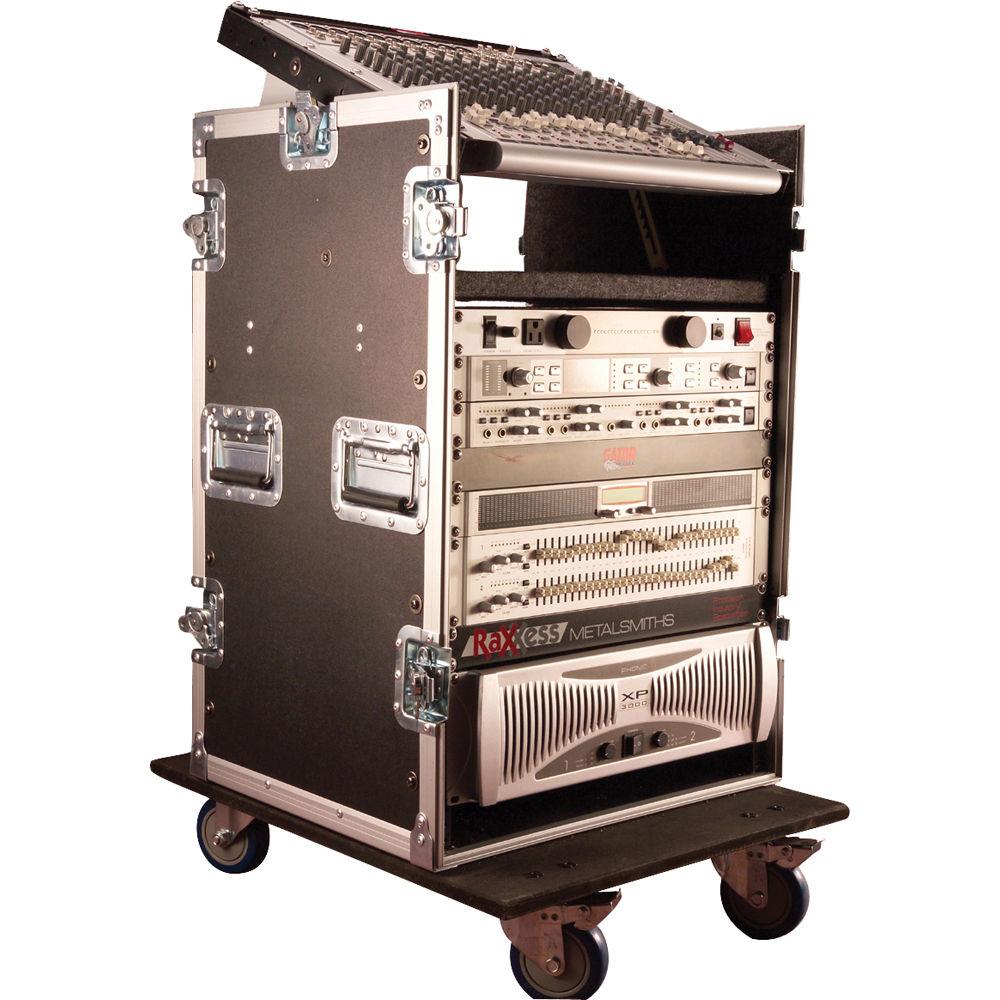Gator Cases G-TOUR 10X12 PU Pop-Up Console Rack Case - 10 Space Top and 12 Space Front and Rear Rackable Audio Equipment