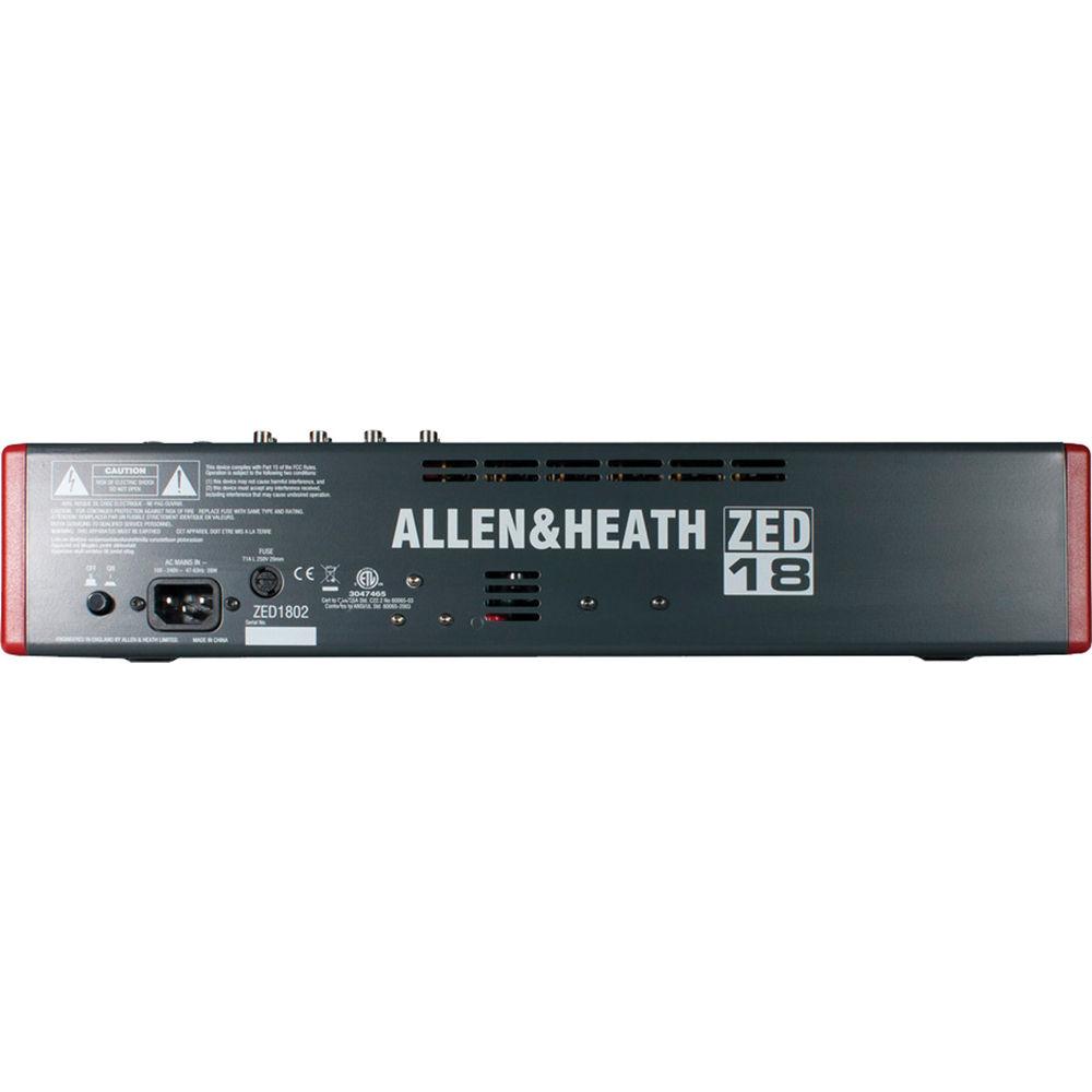 Allen & Heath ZED-18 - 18-Channel Recording and Live Sound Mixer with USB Connection