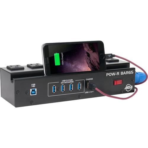 American DJ Utility Power Block with 6 Surge-Protected AC Power Sockets & 4-Port USB 3.1 Gen 1 Hub