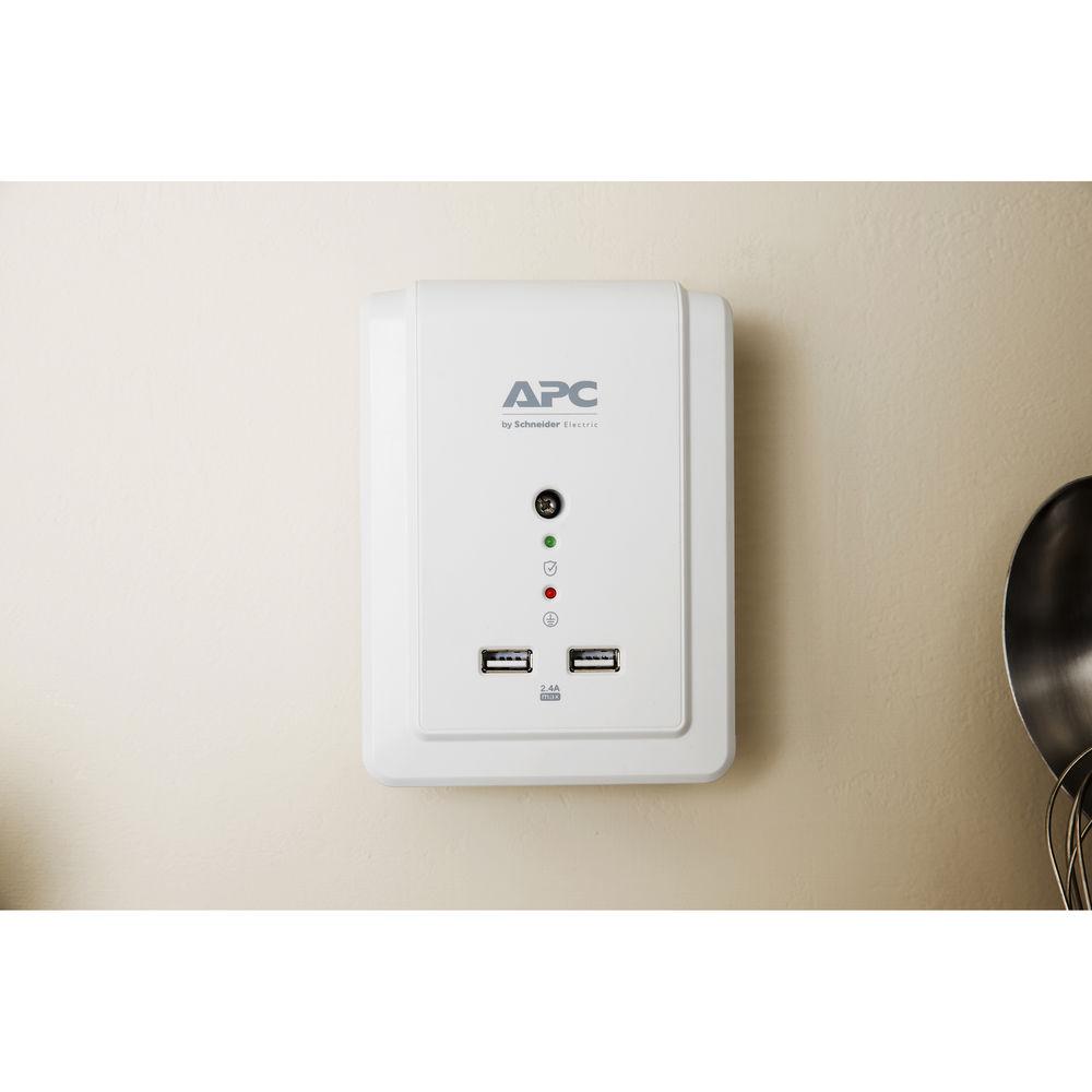 APC Essential SurgeArrest 6-Outlet Wall-Tap Surge Protector with USB