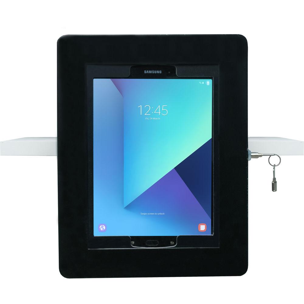 CTA Digital Premium Locking Shelf Mount for Select iPad, Galaxy, and Other 9.7-10.5" Tablets