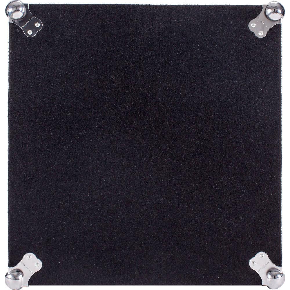 DeeJay LED Flight Road Carpet Case with 10 RU Slant Top and 16RU Bottom with 3 Casters Plate