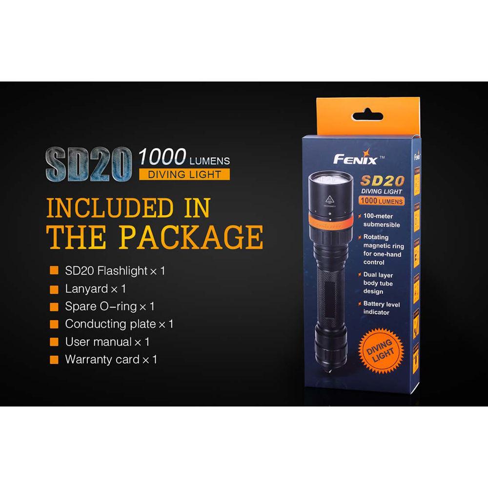 Fenix Flashlight SD20 LED Diving Light
