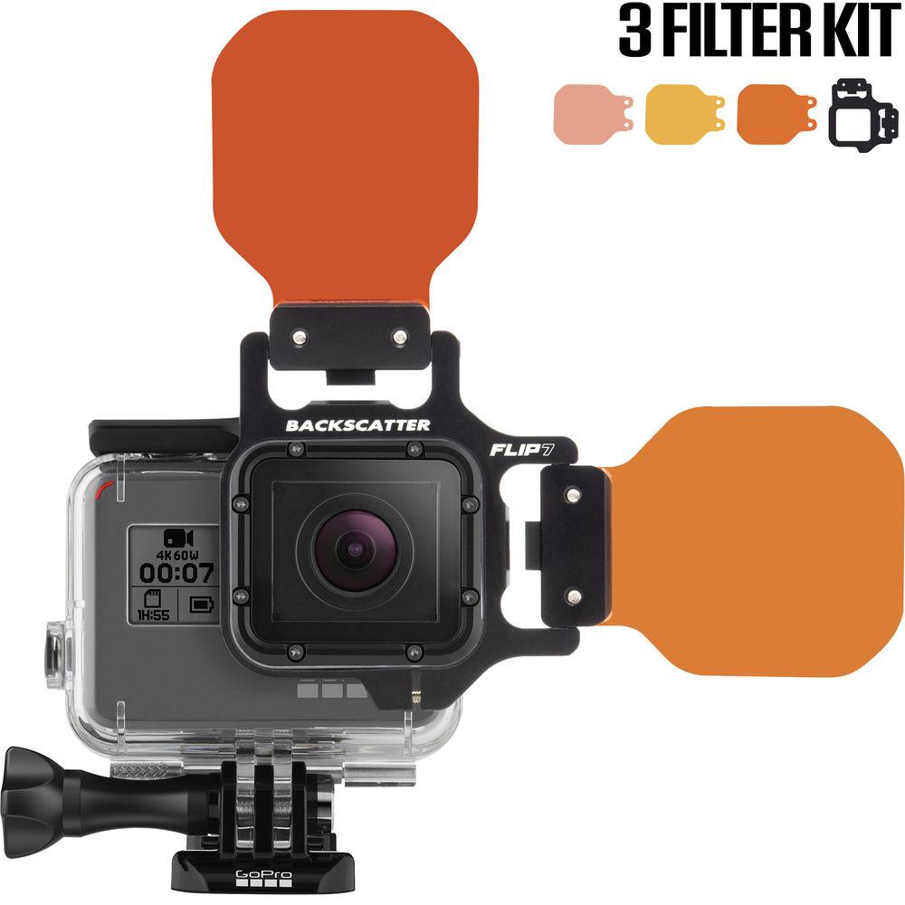 Flip Filters FLIP7 3-Filter Kit with SHALLOW, DIVE, and DEEP Filters for GoPro HERO Cameras