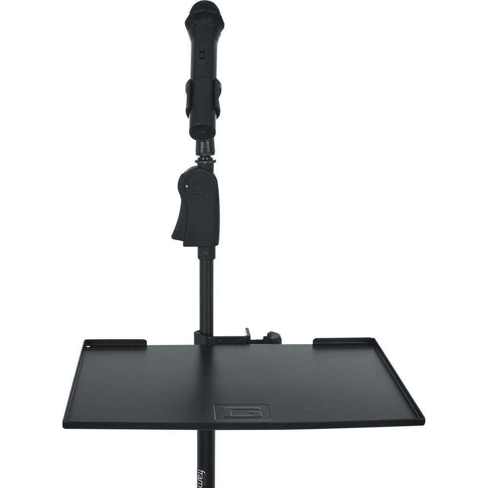 Gator Cases Frameworks Large Microphone Stand Clamp-On Utility Shelf-Capacity up to 10Lbs.