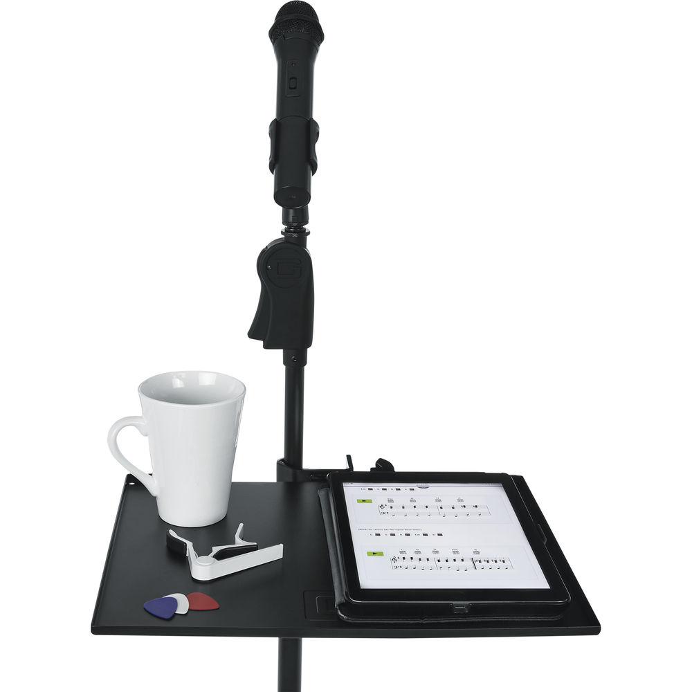 Gator Cases Frameworks Large Microphone Stand Clamp-On Utility Shelf-Capacity up to 10Lbs.