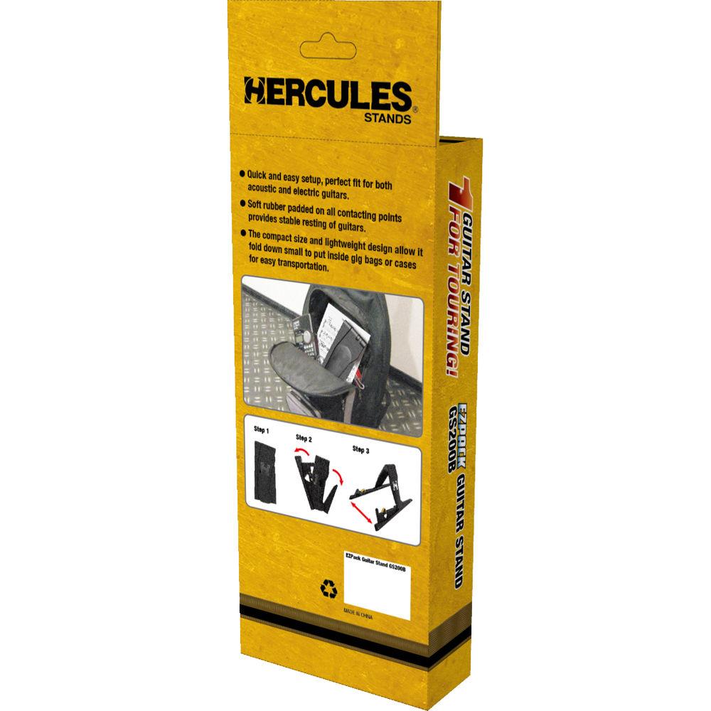 HERCULES Stands EZ Pack Guitar Stand for Acoustic and Electric Guitars