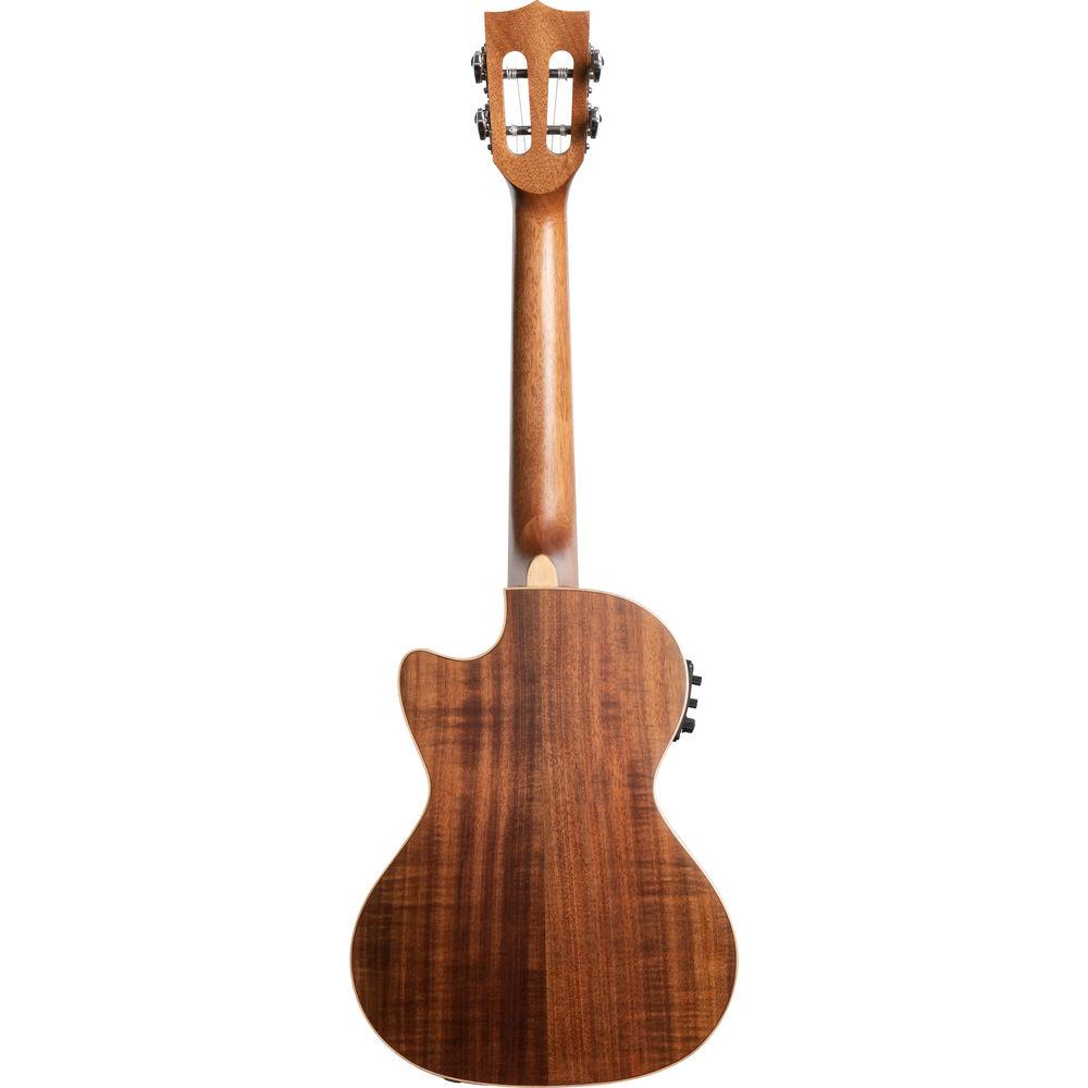 KALA Satin All Solid Acacia Cutaway Electric Tenor Ukulele with EQ
