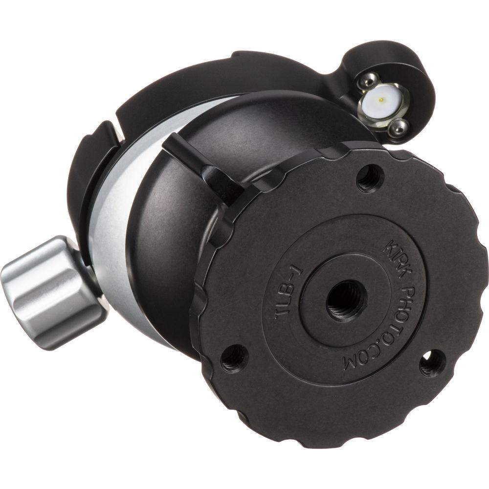 Kirk TLB-1QRL Leveling Base with TQR-2L Tripod Head Quick Disconnect System and Large Plate