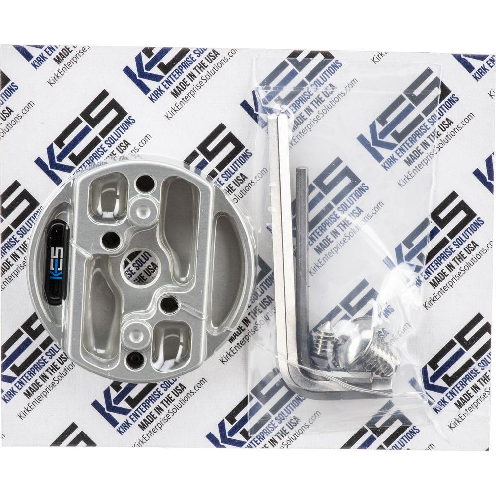 Kirk TLB-1QRL Leveling Base with TQR-2L Tripod Head Quick Disconnect System and Large Plate