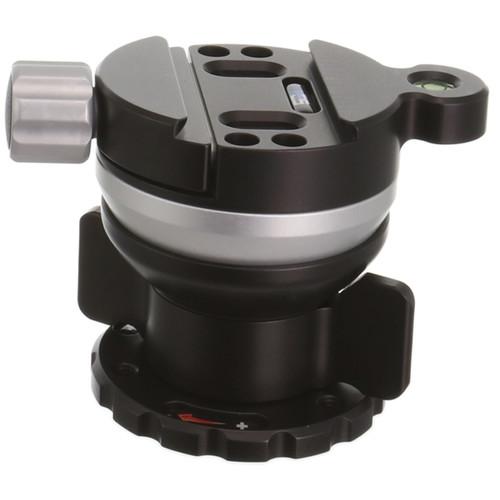 Kirk TLB-1QRL Leveling Base with TQR-2L Tripod Head Quick Disconnect System and Large Plate