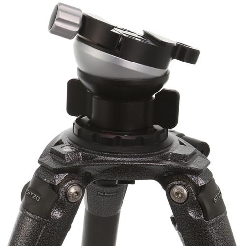 Kirk TLB-1QRL Leveling Base with TQR-2L Tripod Head Quick Disconnect System and Large Plate