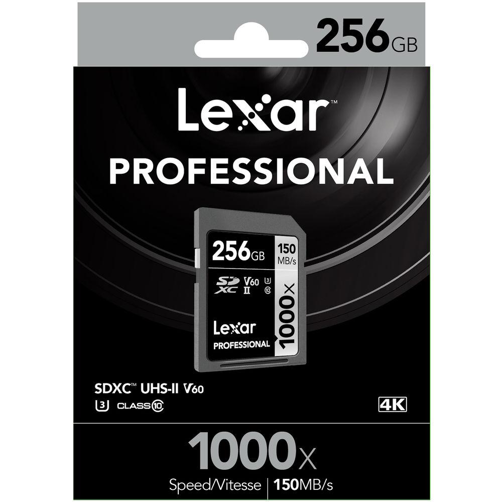 Lexar 256GB Professional 1000x UHS-II SDXC Memory Card