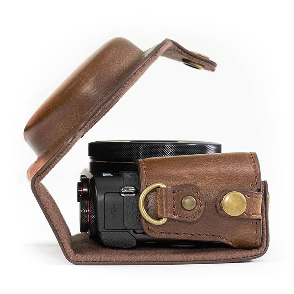 MegaGear Ever Ready Leather Camera Case for Canon PowerShot G7 X Mark II