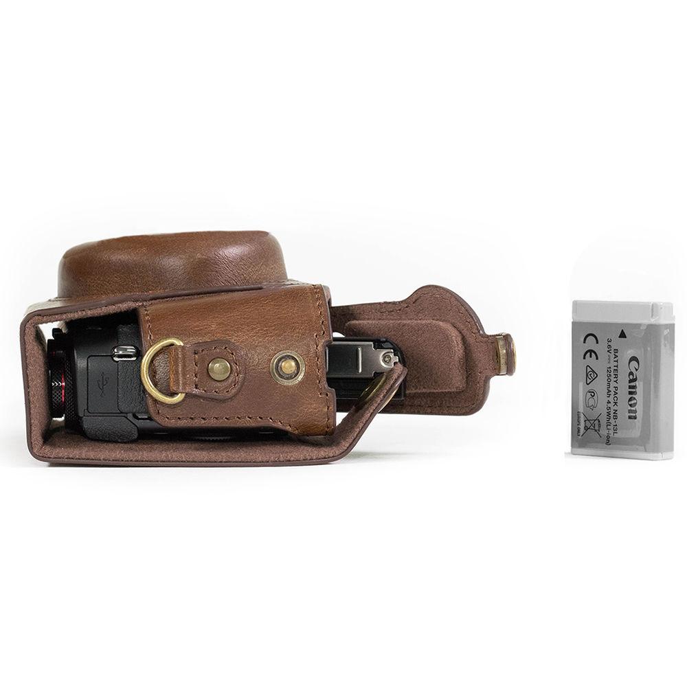 MegaGear Ever Ready Leather Camera Case for Canon PowerShot G7 X Mark II