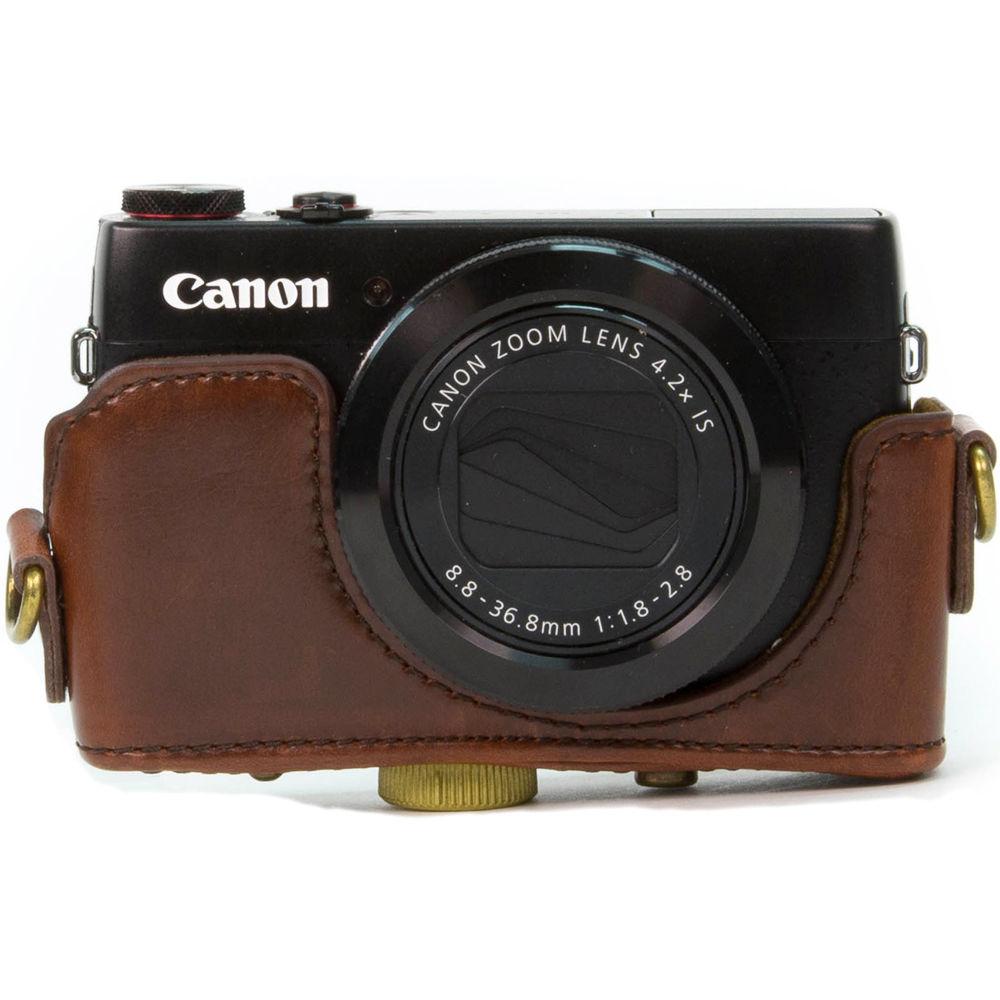 MegaGear Ever Ready PU Leather Camera Case with Strap for Canon PowerShot G7 X
