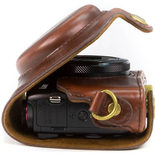 MegaGear Ever Ready PU Leather Camera Case with Strap for Canon PowerShot G7 X