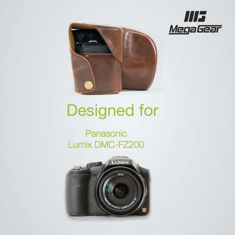 MegaGear Ever Ready PU Leather Camera Case with Strap for Panasonic Lumix DMC-FZ200