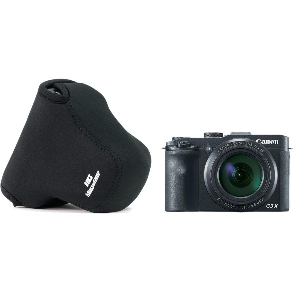 MegaGear Ultra-Light Neoprene Camera Case with Carabiner for Canon PowerShot G3 X