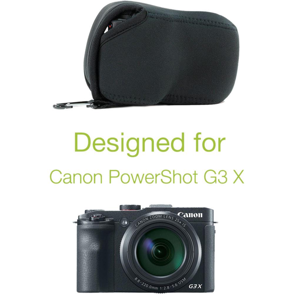 MegaGear Ultra-Light Neoprene Camera Case with Carabiner for Canon PowerShot G3 X