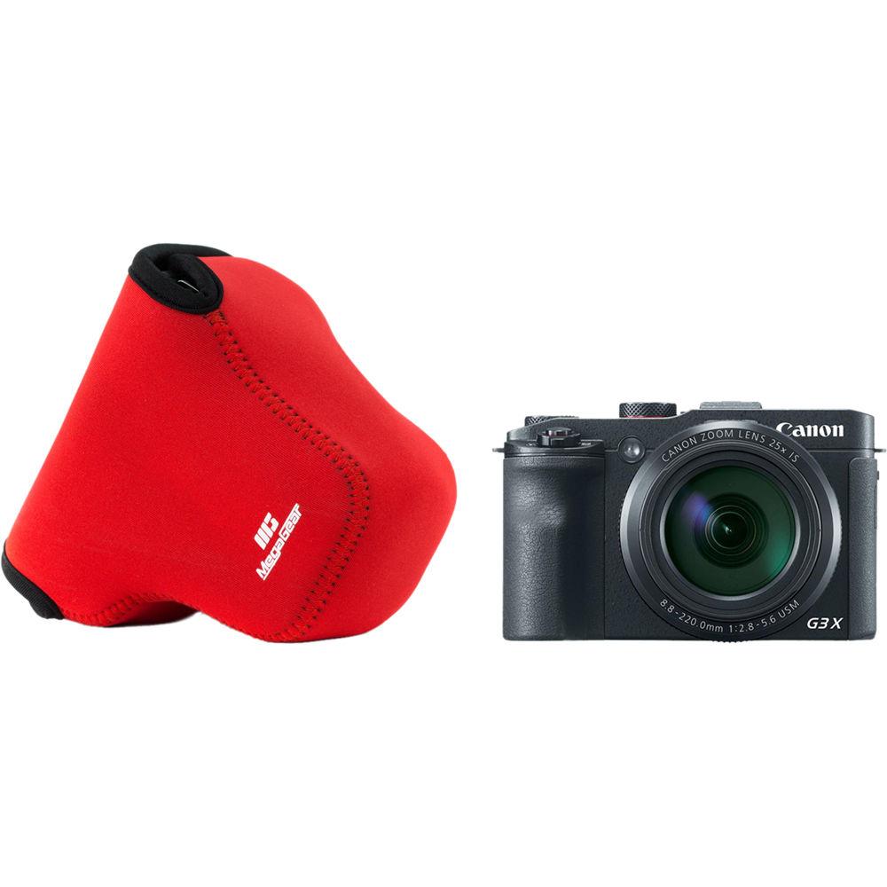 MegaGear Ultra-Light Neoprene Camera Case with Carabiner for Canon PowerShot G3 X