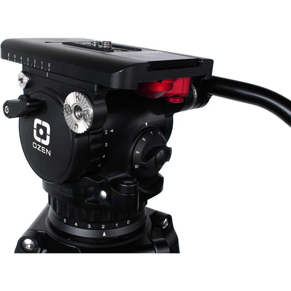OZEN 100AL2 100mm Aluminum Tripod & Agile 12 Fluid Head System